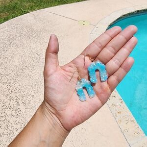 Shimmer in Blue Poolside Earrings